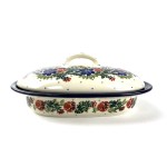 618  Bunzlau kleine Ovale Ovenschaal 1535X Dekschalen